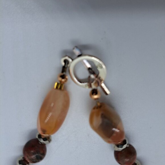 Artisan Made Agate 16" Necklace, 8.5" Bracelet, Set - Picture 5 of 7